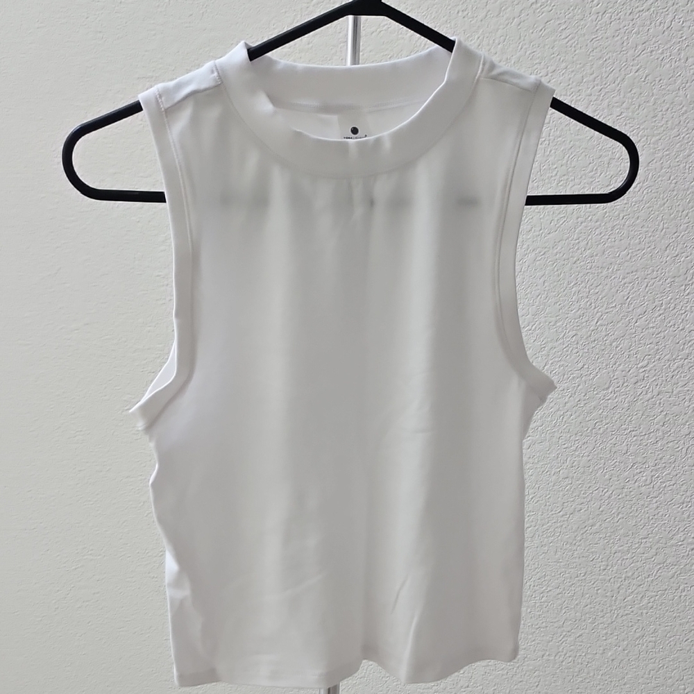 Yogalicious White Sleeveless Tank Top